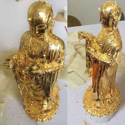 金梓箔业佛像贴98金箔工艺品贴金家具贴金箔酒店别墅贴金箔