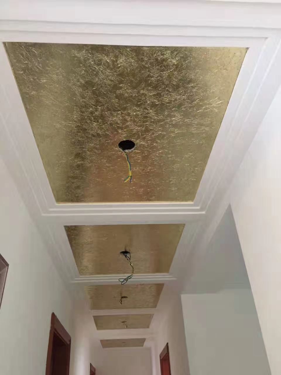 专业承接工程贴金箔 金银铜14手抓金箔 装修贴顶金箔纸 金梓箔业 - 佛